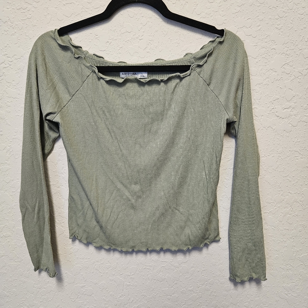Arizona Juniors Large  Green Long Sleeve Top